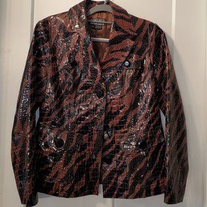 Berek 100% Leather Tiger Print Jacket